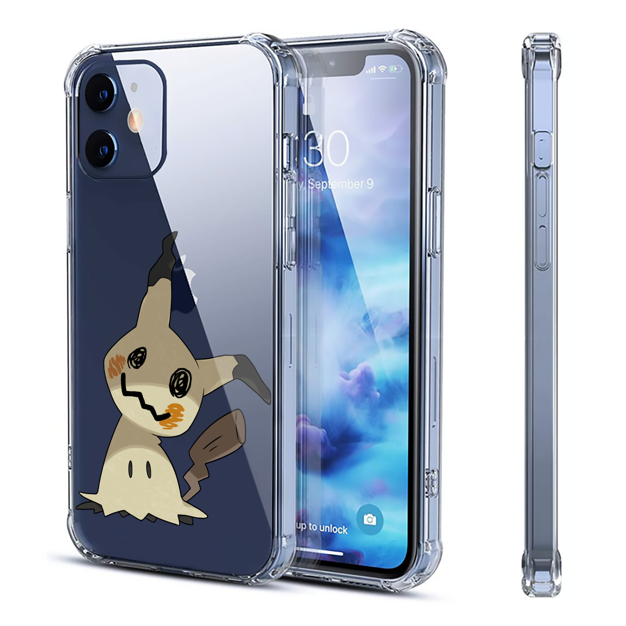 （画像用） ポケットモンスター Pokémon 【iPhone 12シリーズ対応】透明スマホケース（クリアソフトケース）